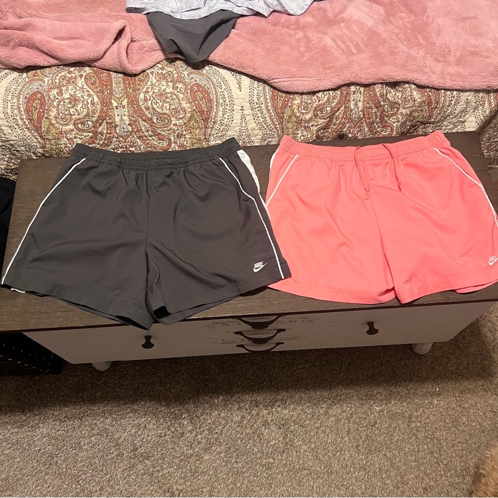 Nike Women's Athletic Short 2-Pack - Gray and Pink